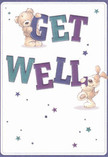 Bright, playful, and filled with the local warmth of Ickenham, this illustrated get well card is an instant mood-lifter. Two adorable figures-a golden-brown teddy perched confidently atop the lively 'GET' and a cheerful puppy leaning easily against the vibrant 'WELL'-bring an easy affection to the design. The lettering glows in washes of indigo and teal, leaping against an inviting creamy background that calls to mind Ickenham's wide skies on a sunny afternoon. Softly scattered stars in blues, violets, and pale lavenders add a whimsical touch, reminiscent of the wildflowers and open spaces near Swakeleys Road. The detail in their fuzzy, inviting fur calls forth the comforting texture of a warm embrace or a fresh, fragrant bouquet-prepared with care by the experienced hands of a florist in Ickenham. Every element in the composition works together to convey heartfelt support and gentle optimism, as sincere and uplifting as a walk past local cottages with a freshly picked bouquet. Whether given alone or alongside fresh flowers from Flower Delivery Ickenham, this card delivers a healing blend of comfort, lightness, and genuine kindness rooted in the spirit of the community.